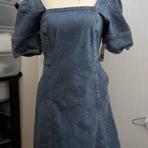 Denim Puff Sleeve Dress